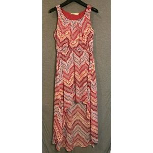 Liberty Love Dress Size L Sleeveless Tank Dress hi‎ lo hem summer flowy EUC